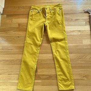 Loft yellow modern straight pants